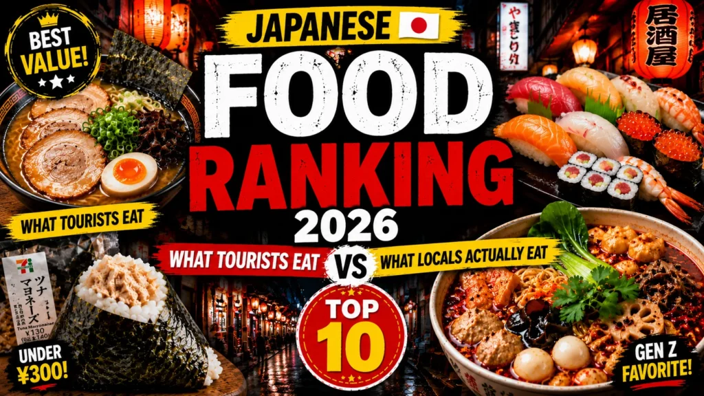 Discover the real Japan food ranking for 2026. From sushi and ramen to onigiri and malatang, see which foods tourists love and what Japanese locals are actually eating today.